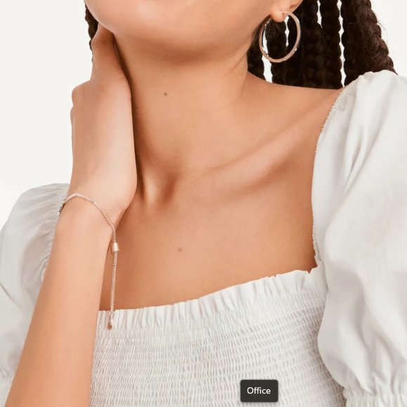 NWT DKNY White Smocked Puff Peasant Sleeve Top Cotton Large - Picture 4 of 11